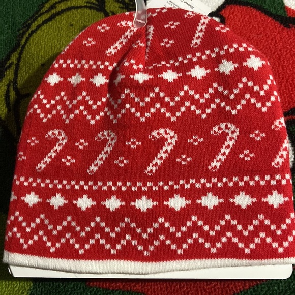 Holiday hat and gloves set NWT candy canes - Picture 5 of 5